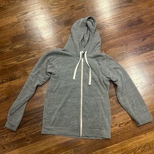 grey zip up. worn 5 times. great condition